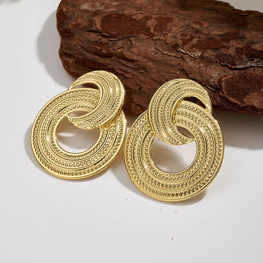 Gold Geometric Stainless Steel Earrings
