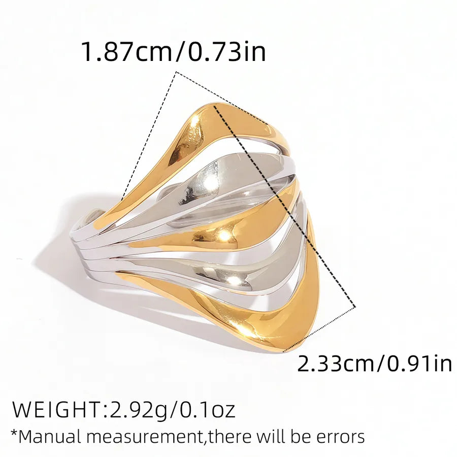 18K Gold Plated Geometric Open Ring