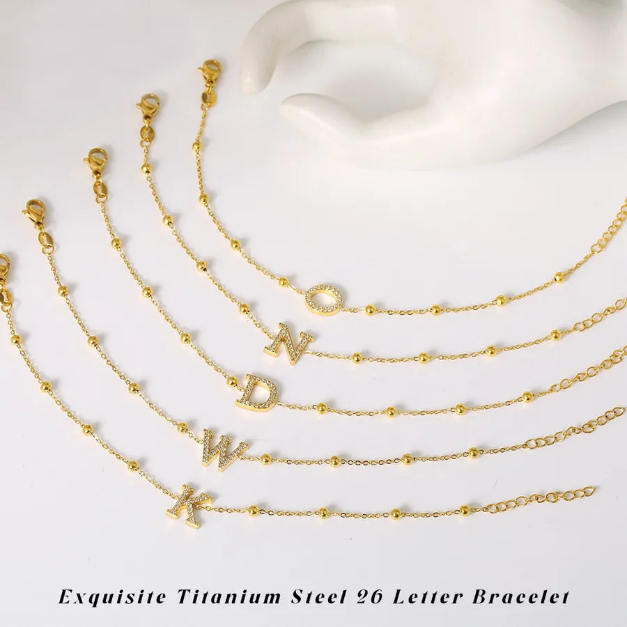 Elegant Letter Bracelet in 304 Stainless Steel