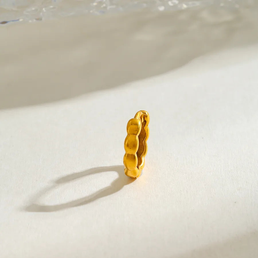 18K Gold Plated Rose Skull Earrings Gold-12.94*13.68*2.74mm