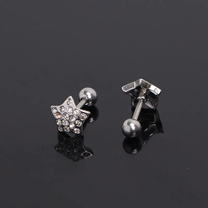 Gold Star Stainless Steel Stud Earrings
