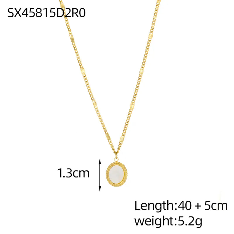 18K Gold Plated Heart & Pentagram Necklace One Size SX45815D2R0 9*9*1