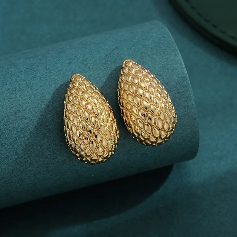 Bold Titanium Steel Large Hoop Earrings