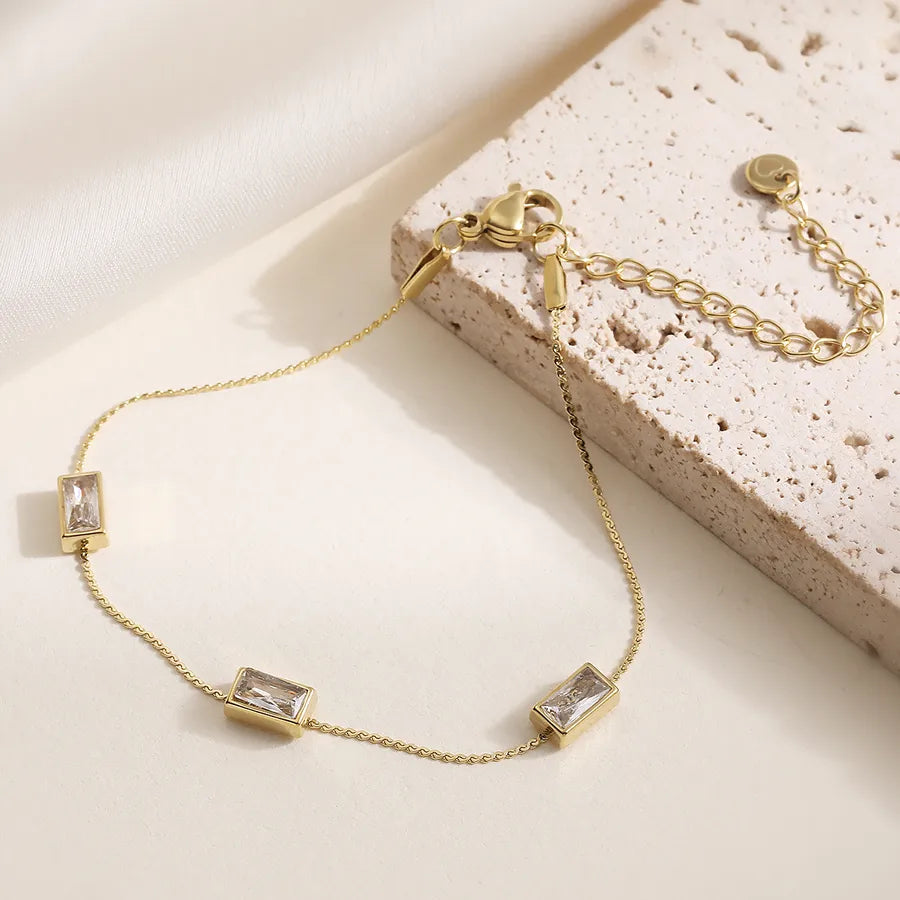 18K Gold Plated Zircon Bracelet for Women