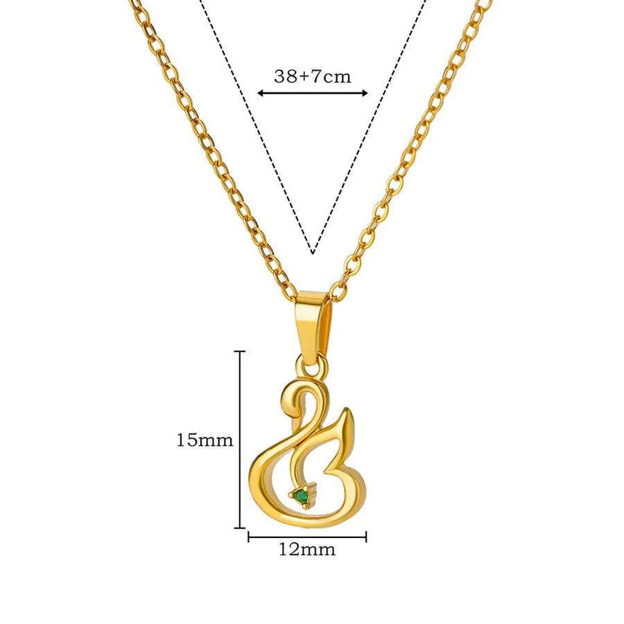 18K Gold PVD Geometric Pendant Necklace