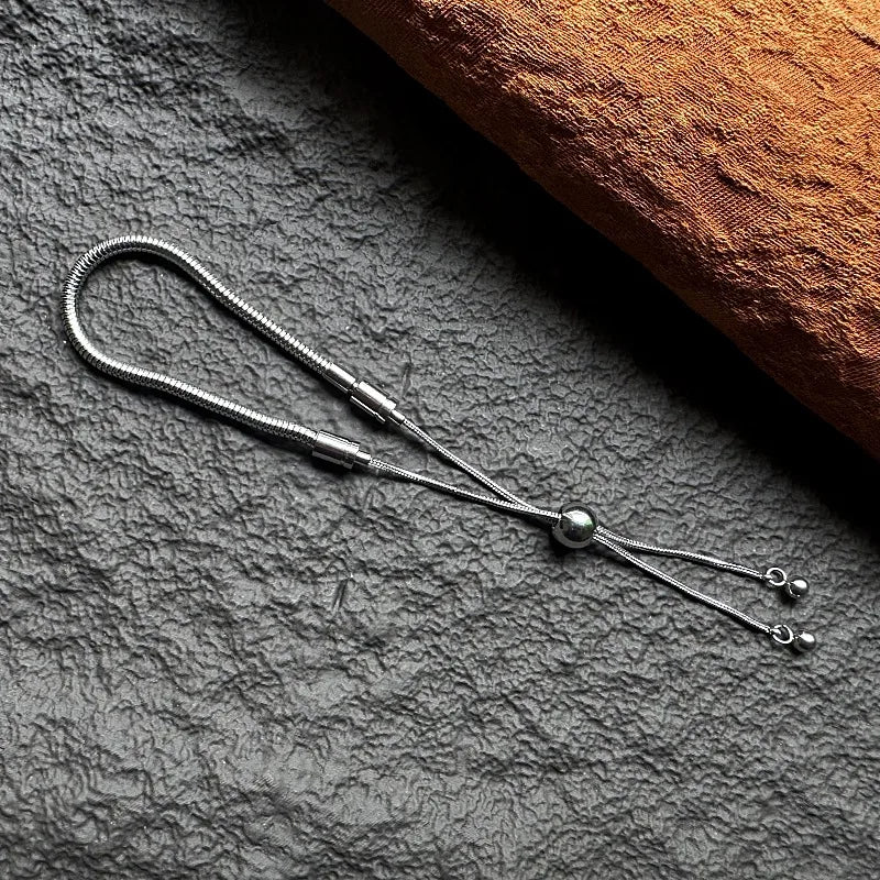 Adjustable Stainless Steel Snake Chain Bracelet