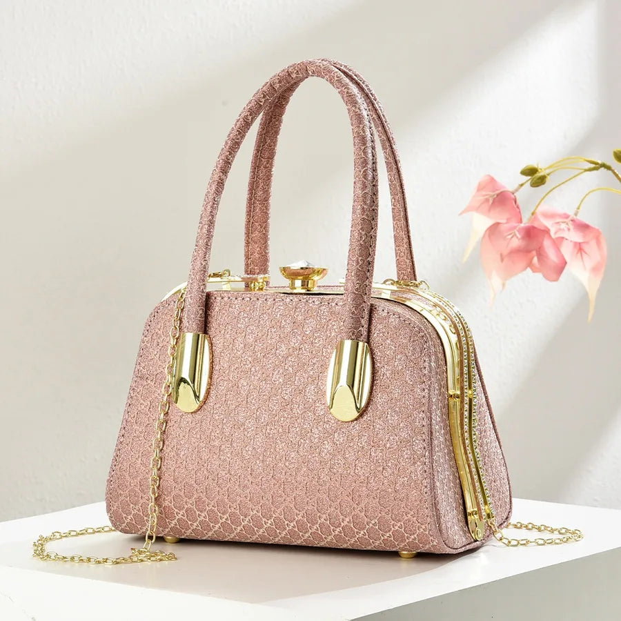 Diamond Pattern PU Evening Bag