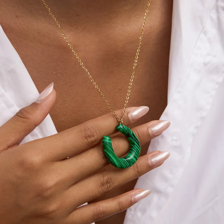 18K Gold PVD U-Shape Stainless Steel Necklace