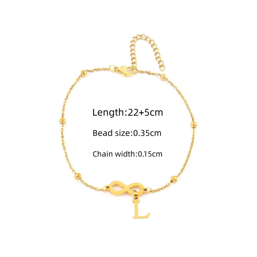 Gold Infinity Anklet – 18K Plated Stainless Steel Gold L