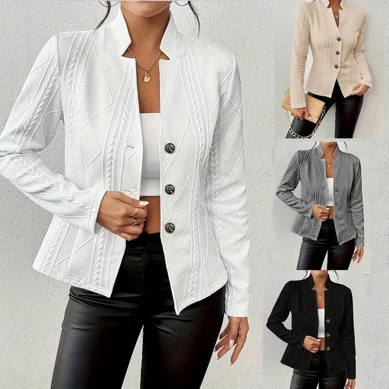 Women's Floral Slim Fit Blazer - Elegant Office Style