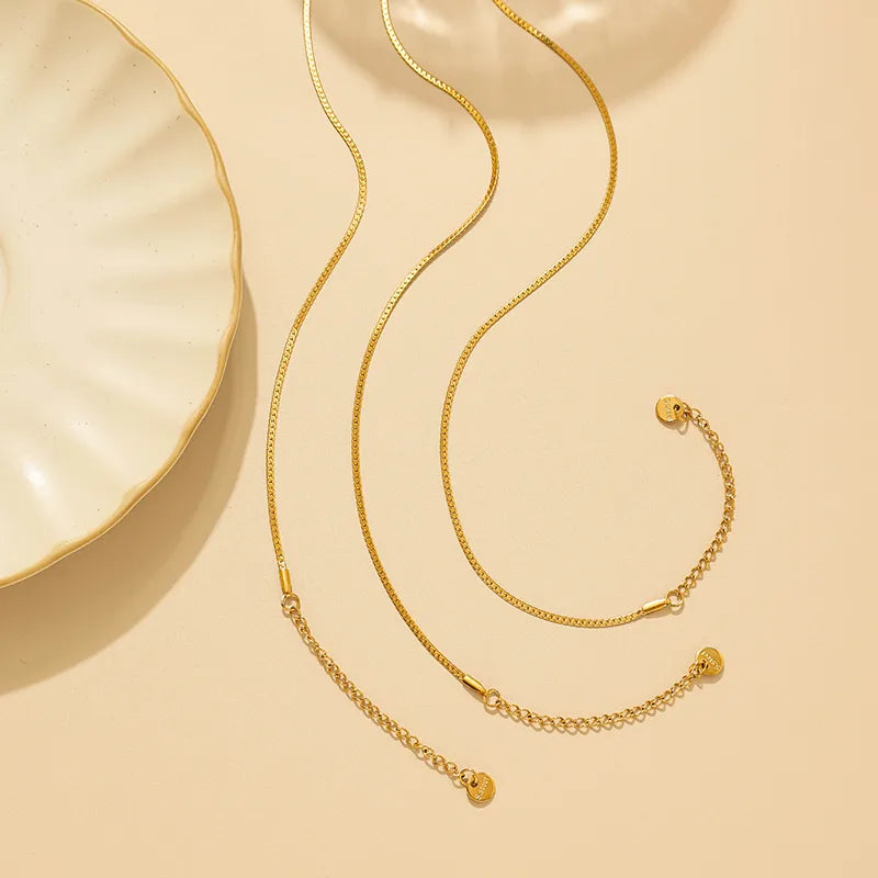 Gold Stainless Steel Chain Necklace