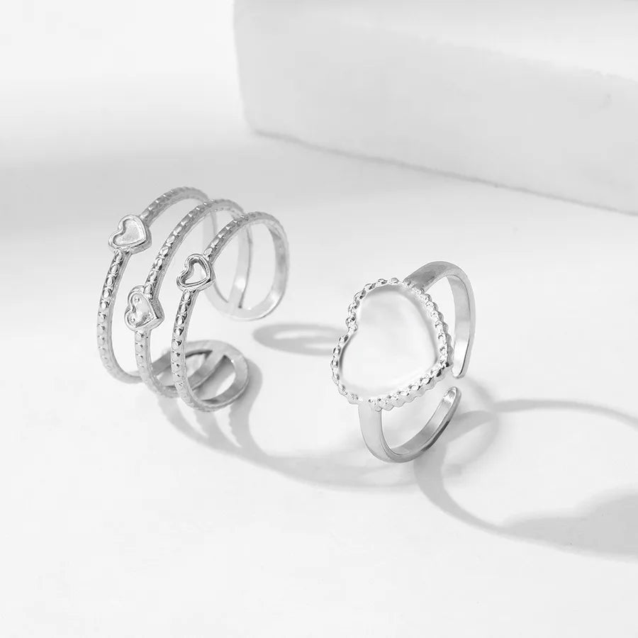 Adjustable Gold Stainless Steel Open Ring Average Size Steel Color 006#