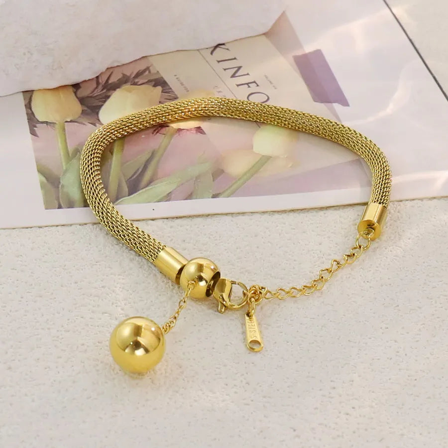 Gold Plated Stainless Steel Asymmetric Bracelet Average Size Gold Style 14
