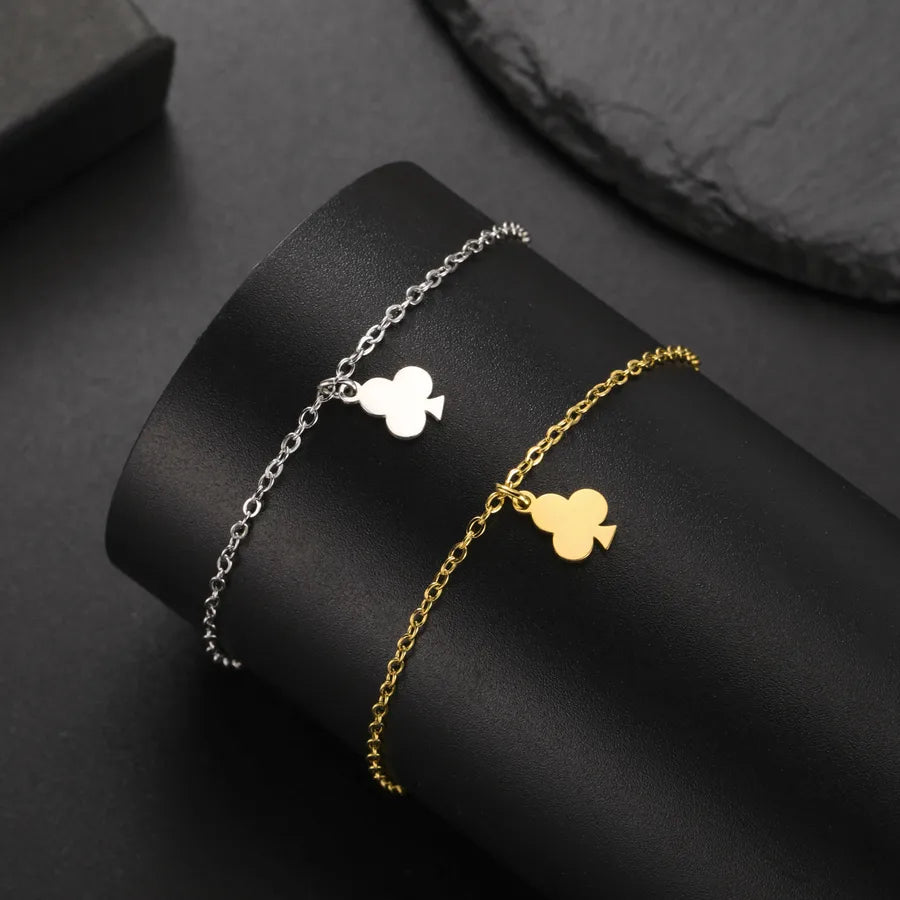 Minimalist Gold Cross Heart Bracelet