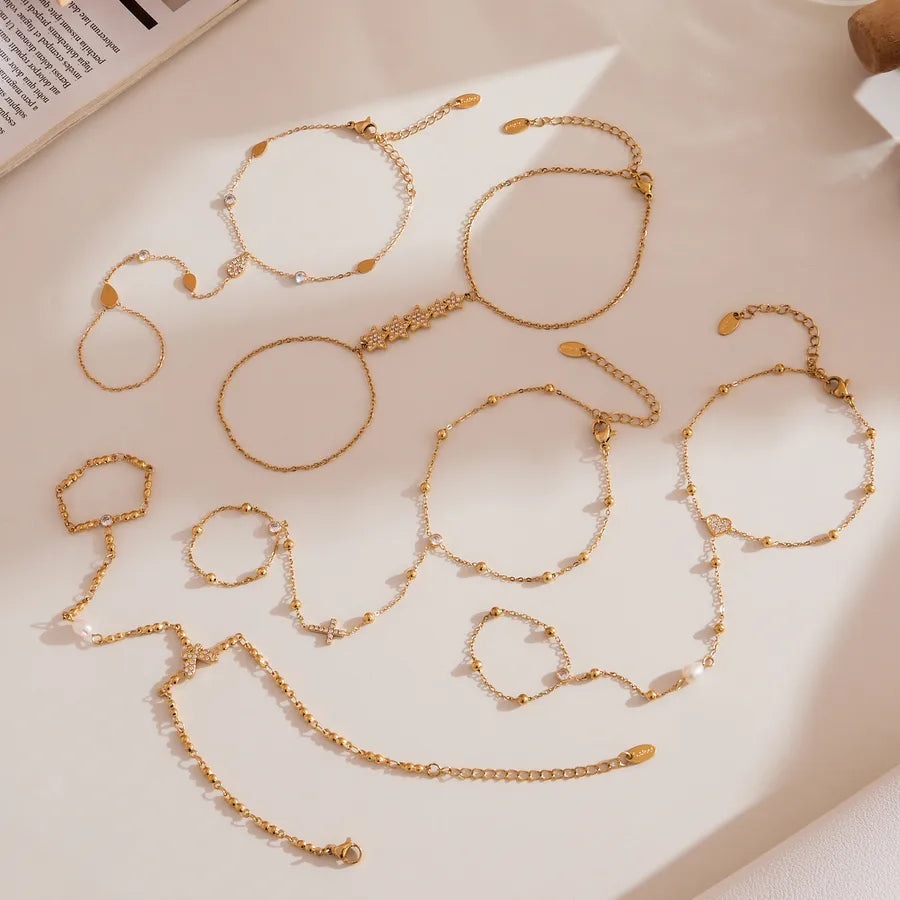 18K Gold Plated Stainless Steel Charm Bracelet