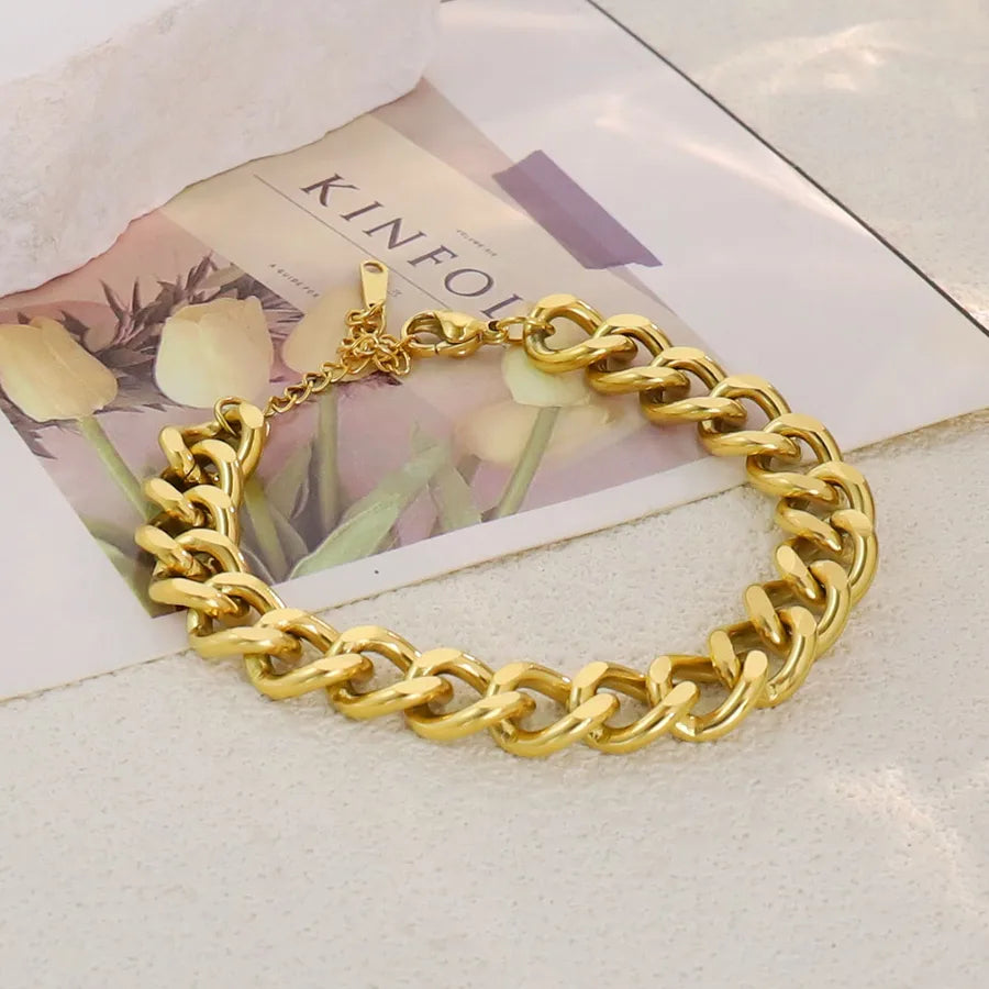 Gold Plated Stainless Steel Asymmetric Bracelet
