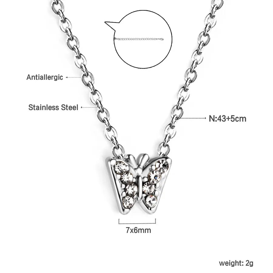 Gold Plated Star Butterfly Heart Pendant Necklace NE2B9602S