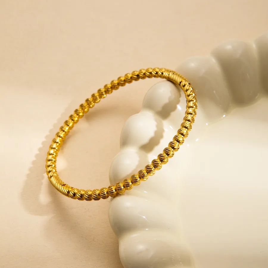 Gold Plated Open Bangle Bracelet