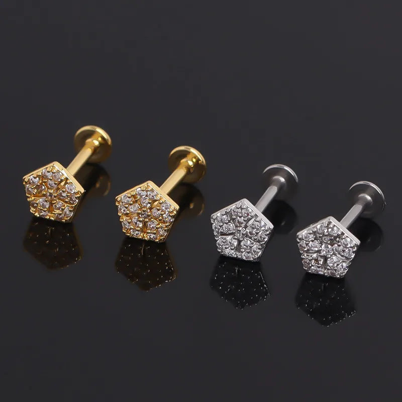 Geometric Star Stainless Steel Cartilage Earring