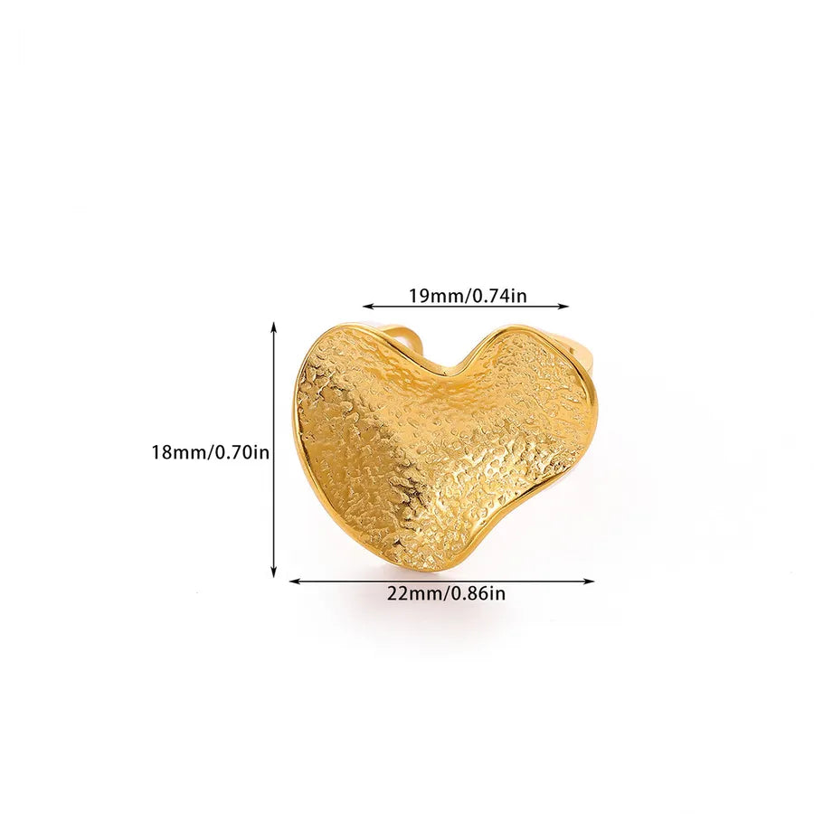 Gold Geometric Floral Statement Ring for Women Average Size 4