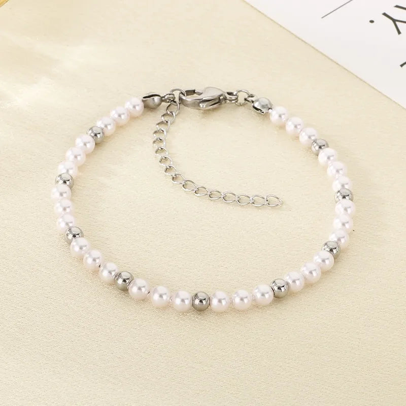 Gold Beaded Shell Bracelet for Women