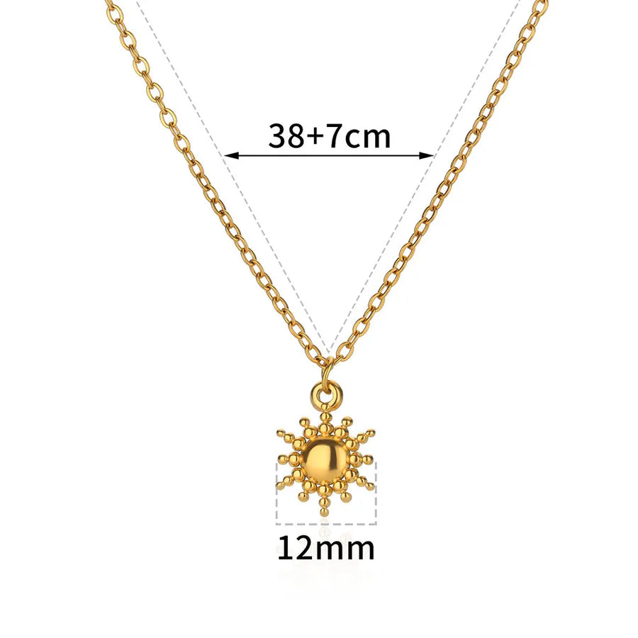 18K Gold Plated Geometric Pendant Necklace 2