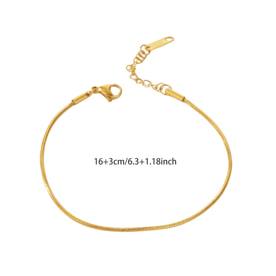 Gold Plated Figaro Chain Bracelet for Women G1895 18k