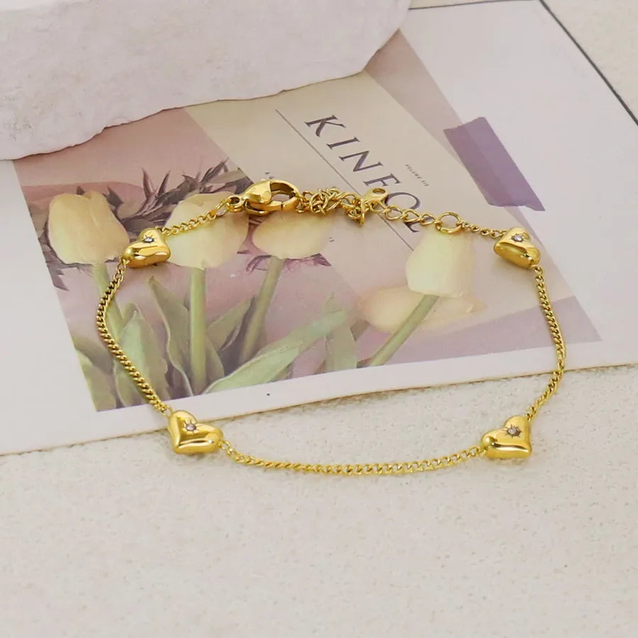 Gold Plated Stainless Steel Asymmetric Bracelet Average Size Gold 360