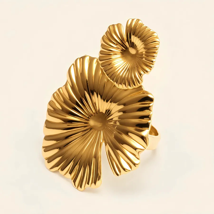 Elegant Stainless Steel Windmill Ring for Women G005415J