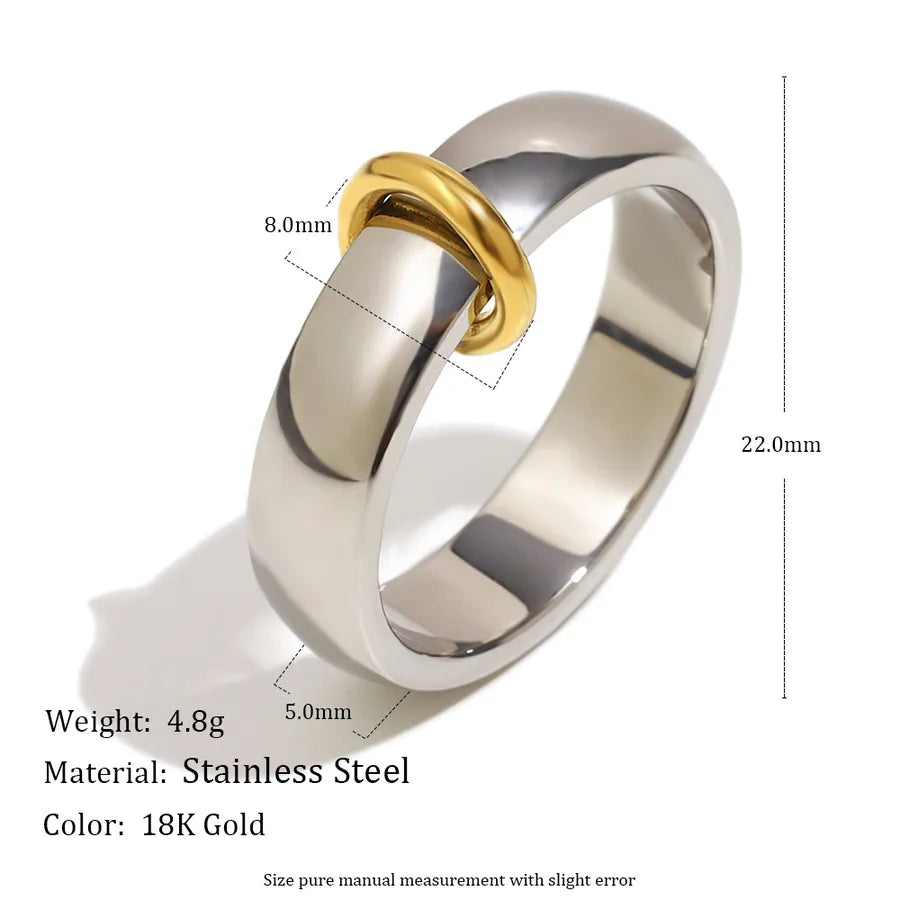 Minimalist 18K Gold Geometric Open Ring