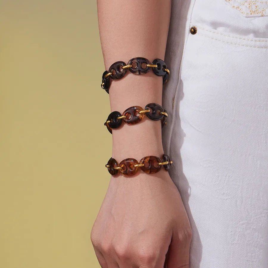 18K Gold Plated Geometric Stainless Steel Bracelet