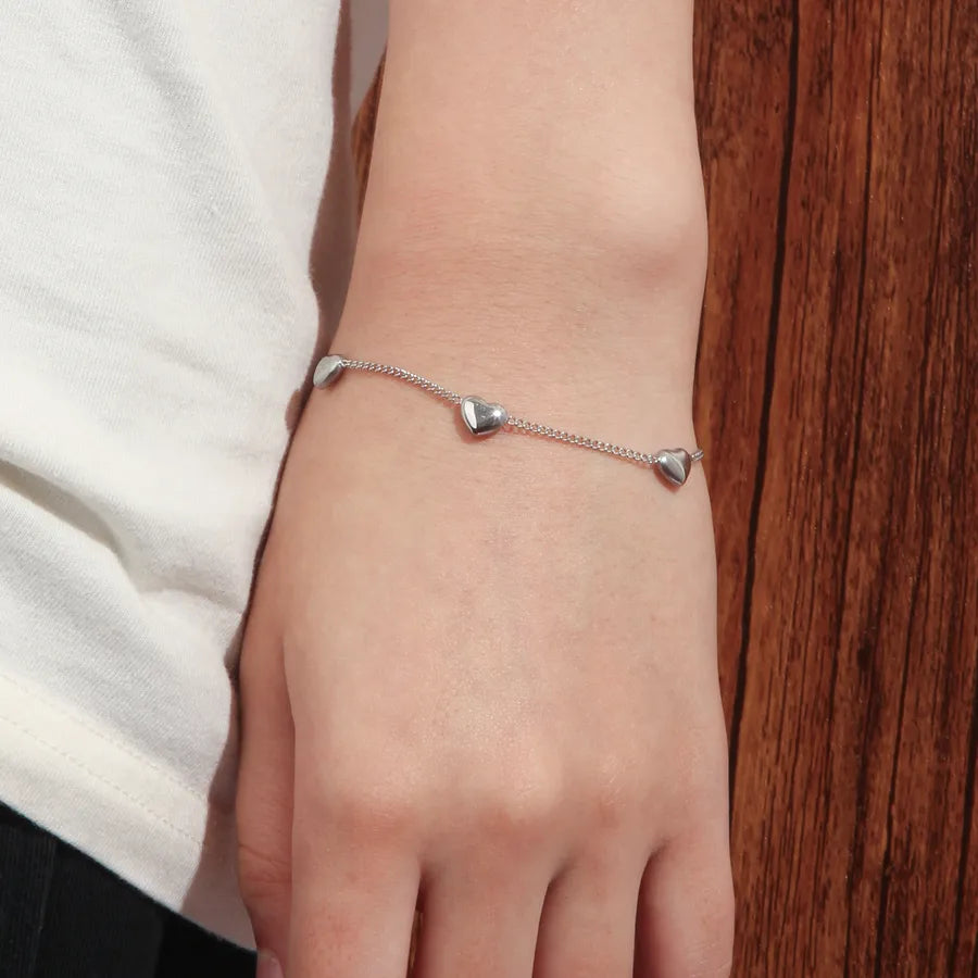 18K Gold Plated Heart Chain Bracelet