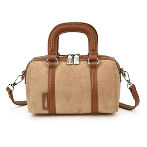 Color Block Faux Leather Cylinder Shoulder Bag - Smiling Maria - Everything For Women