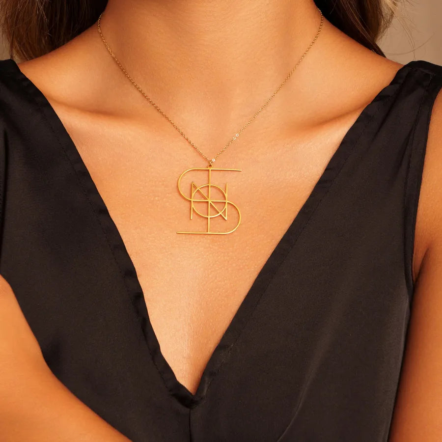 18K Gold PVD Coated Stainless Steel Necklace Average Size Multicolor