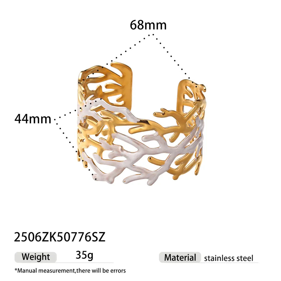 Gold Plated Geometric Stainless Steel Bracelet 2506ZK50776SZ