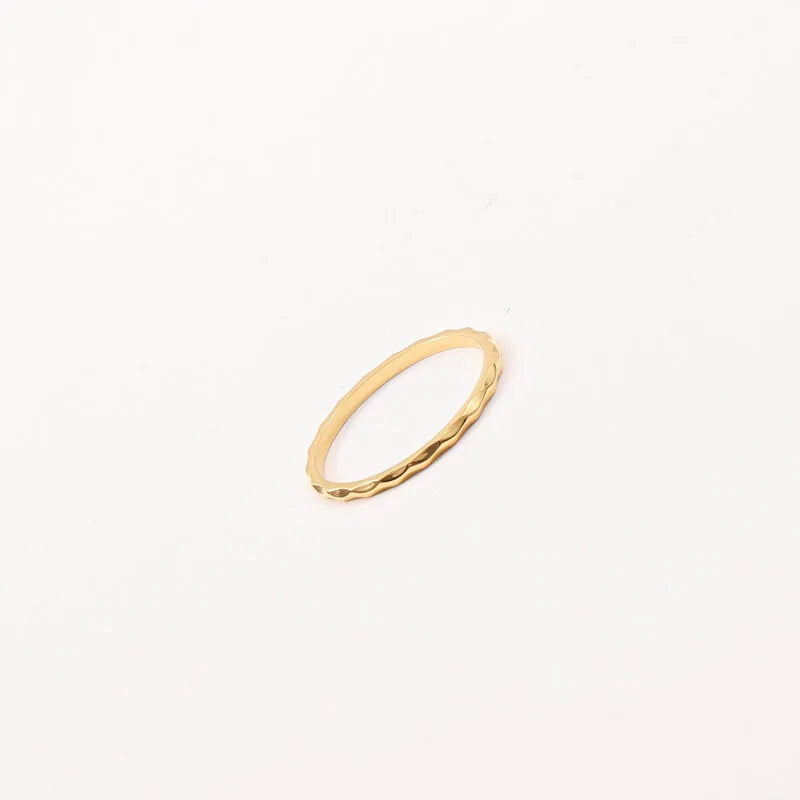 18K Gold Plated Geometric Titanium Steel Ring
