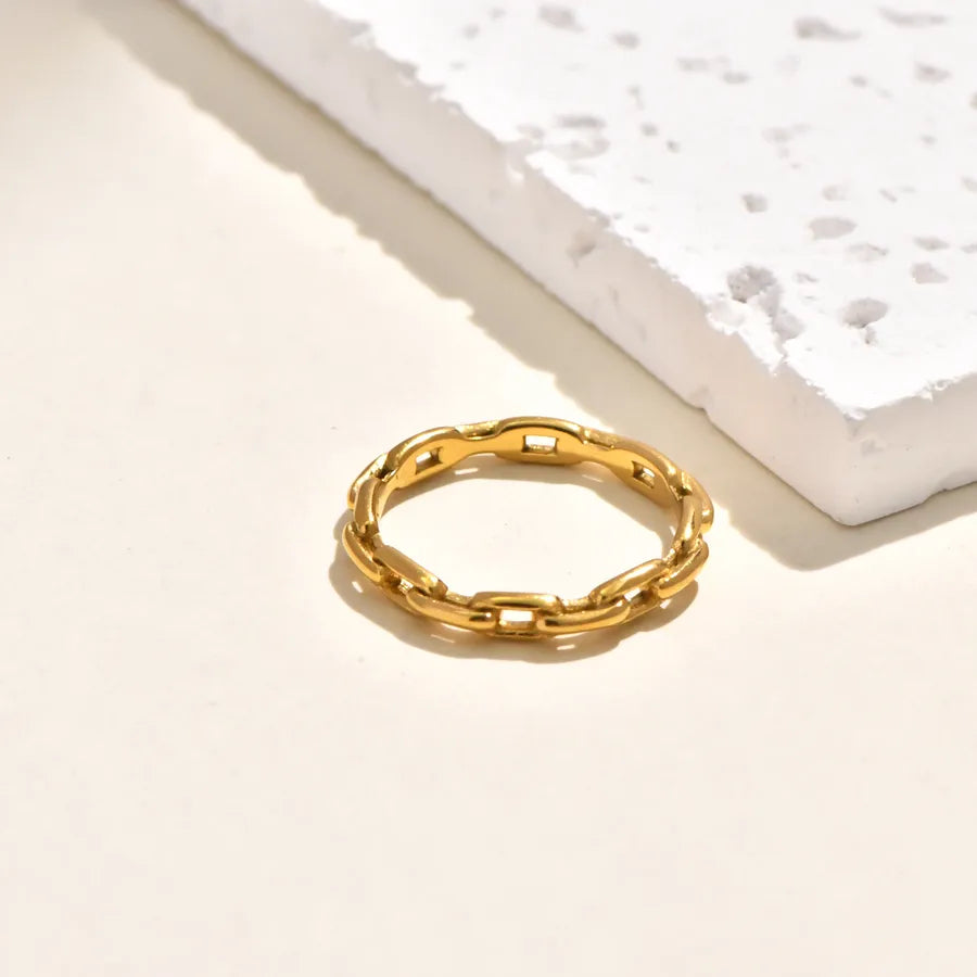 Gold Plated Bow Knot Chain Ring 5773101