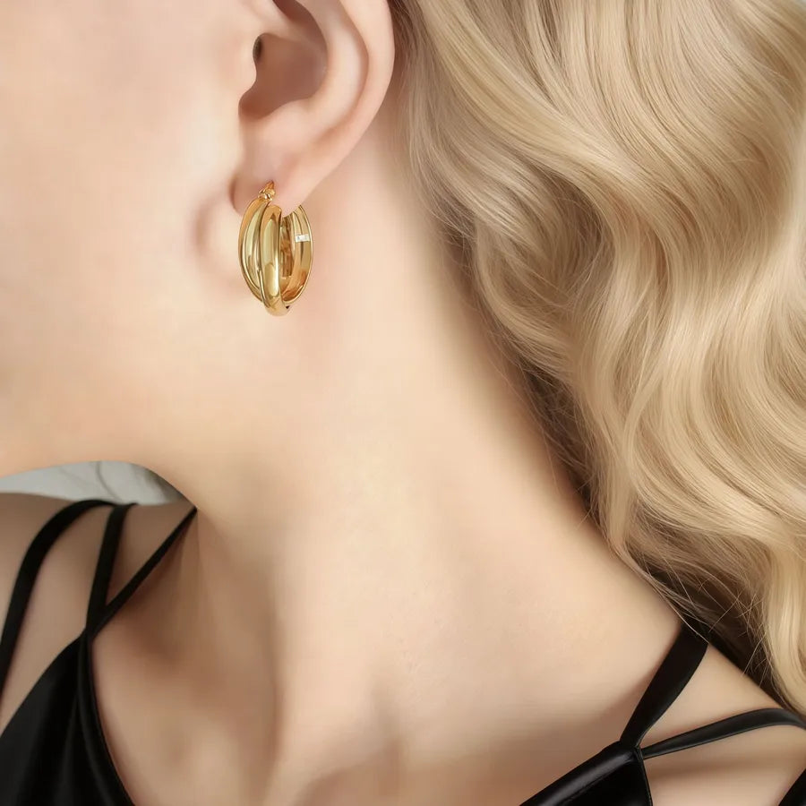 Titanium Steel Geometric U-Shaped Earrings