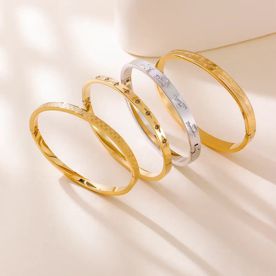 Abstract Color Block Gold Bracelet for Women