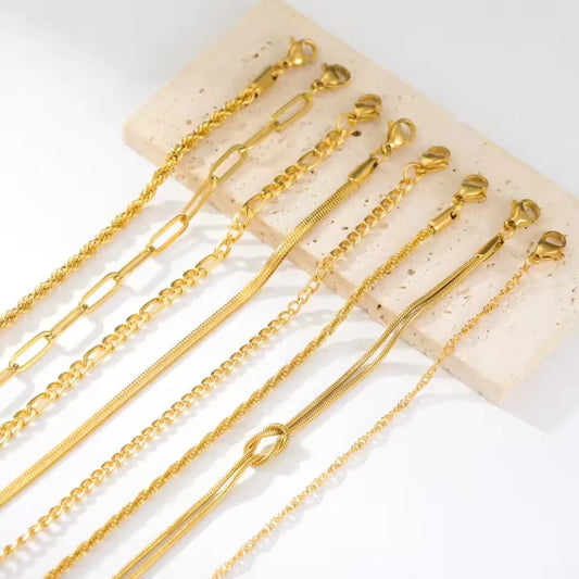 Gold Stainless Steel Cuban Link Bracelet