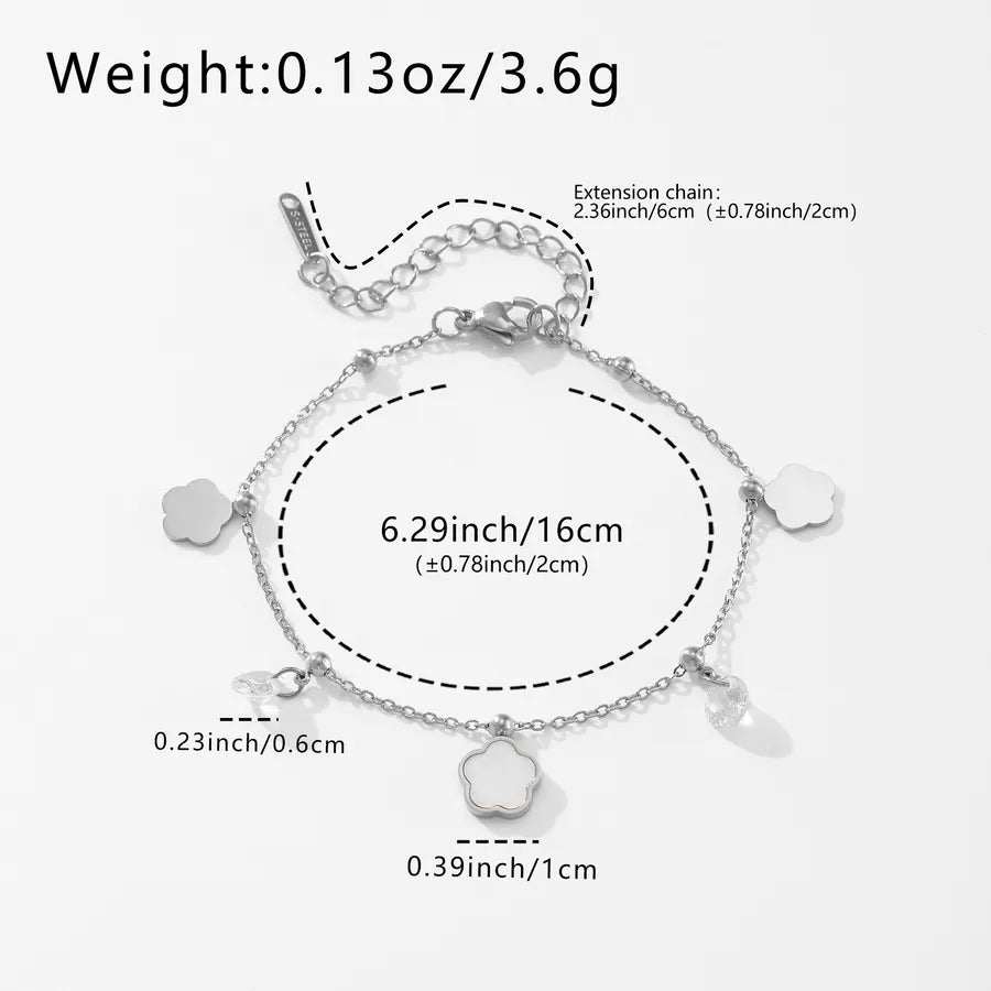 Gold & Silver Clover Bracelet for Women