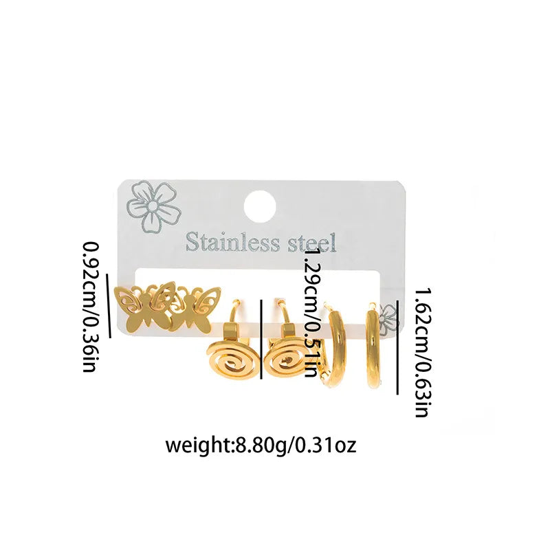 Elegant Butterfly Stainless Steel Earrings