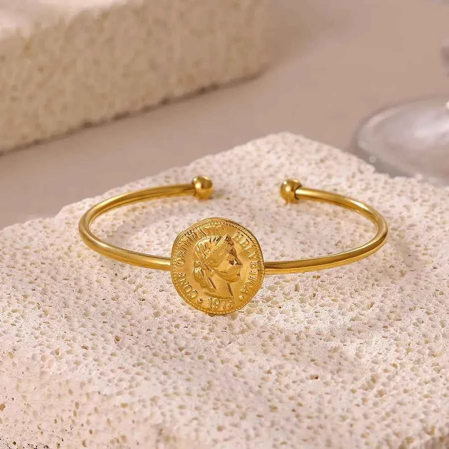 3-Piece Gold Coin Jewelry Set