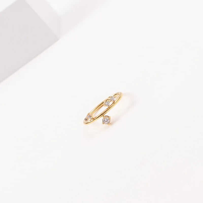 18K Gold Plated Titanium Steel Geometric Ring