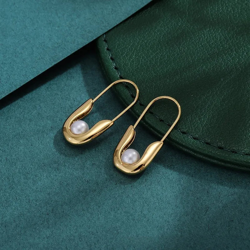 Bold Titanium Steel Large Hoop Earrings ES027