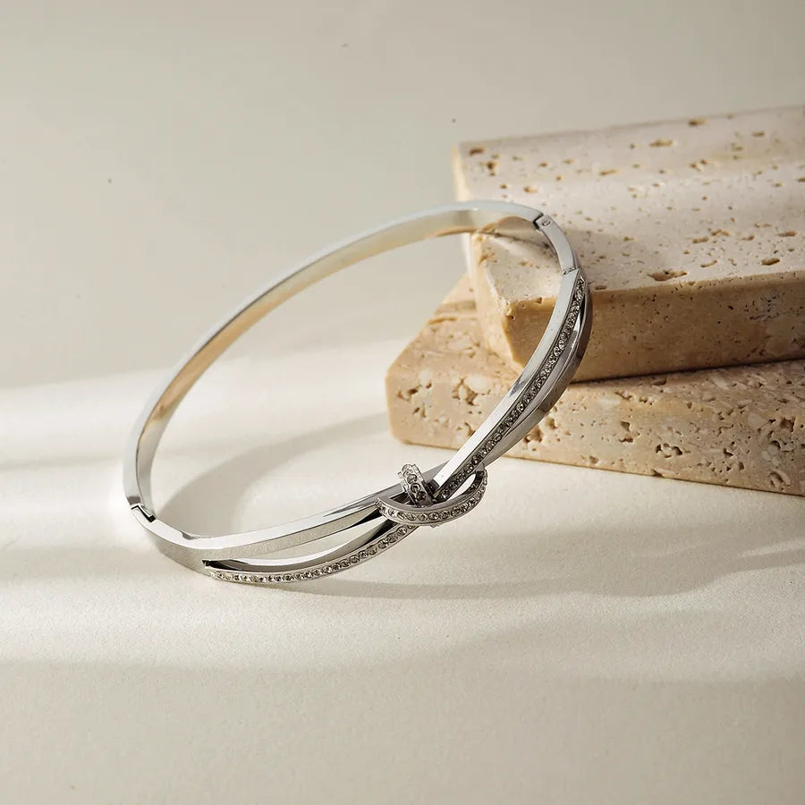 18K Gold PVD Geometric Stainless Steel Bangle