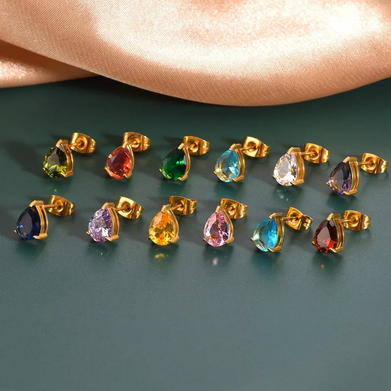 December Birthstone Waterdrop Earrings