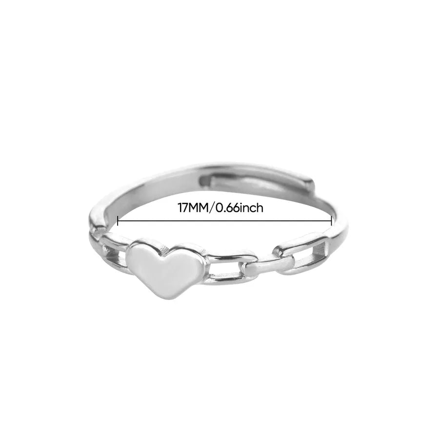 Gold MAMA Heart Ring – Stainless Steel Average Size Platinum 2