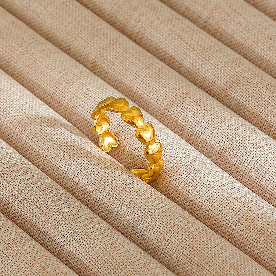 Heart Pattern Stainless Steel Ring 206