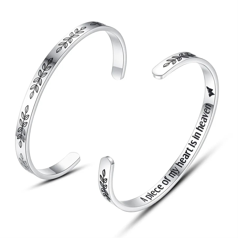 Retro Heart Stainless Steel Bangle 51-MePurpleial Gifts - a Piece of My_yy